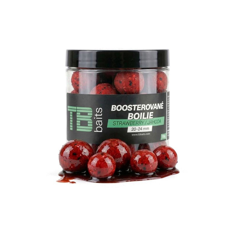 #8131 tb-baits-boosterovane-boilie-strawberry-120-g-20-24-mm